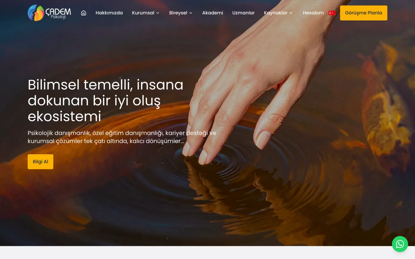 ÇADEM Psychology — clinical platform, web admin and React Native app
