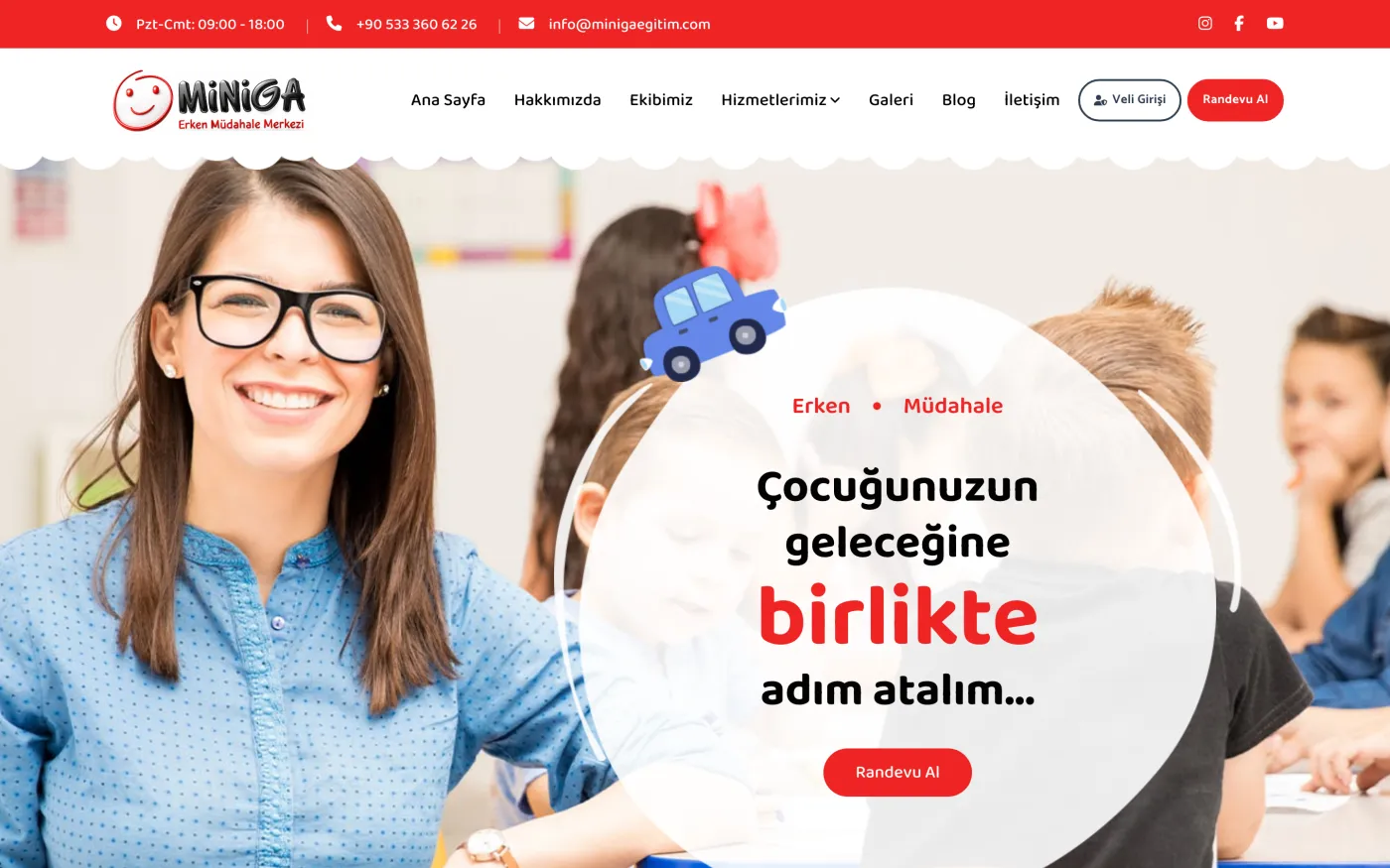 Miniga early-intervention centre website